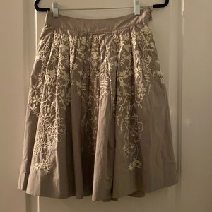 Anthropologie Meadow Rue  Embroidered Skirt